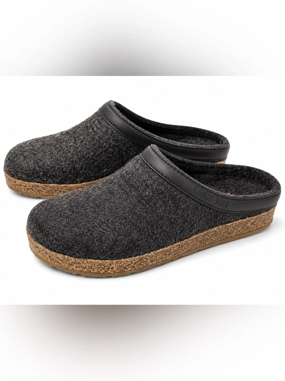 Haflinger Grizzly GZL Gray Pure New Wool Clogs Slippers EU 43 Men’s 10 womens 12